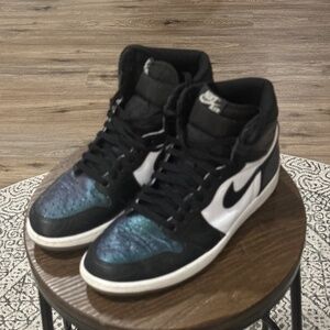 Nike Air High Top Neon Blue, Black and White